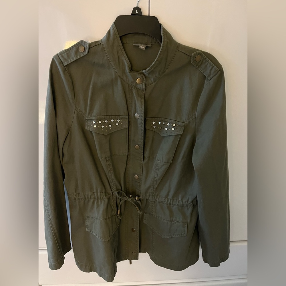 Utility Jacket olive/Khaki size Large worn 1x like New!!